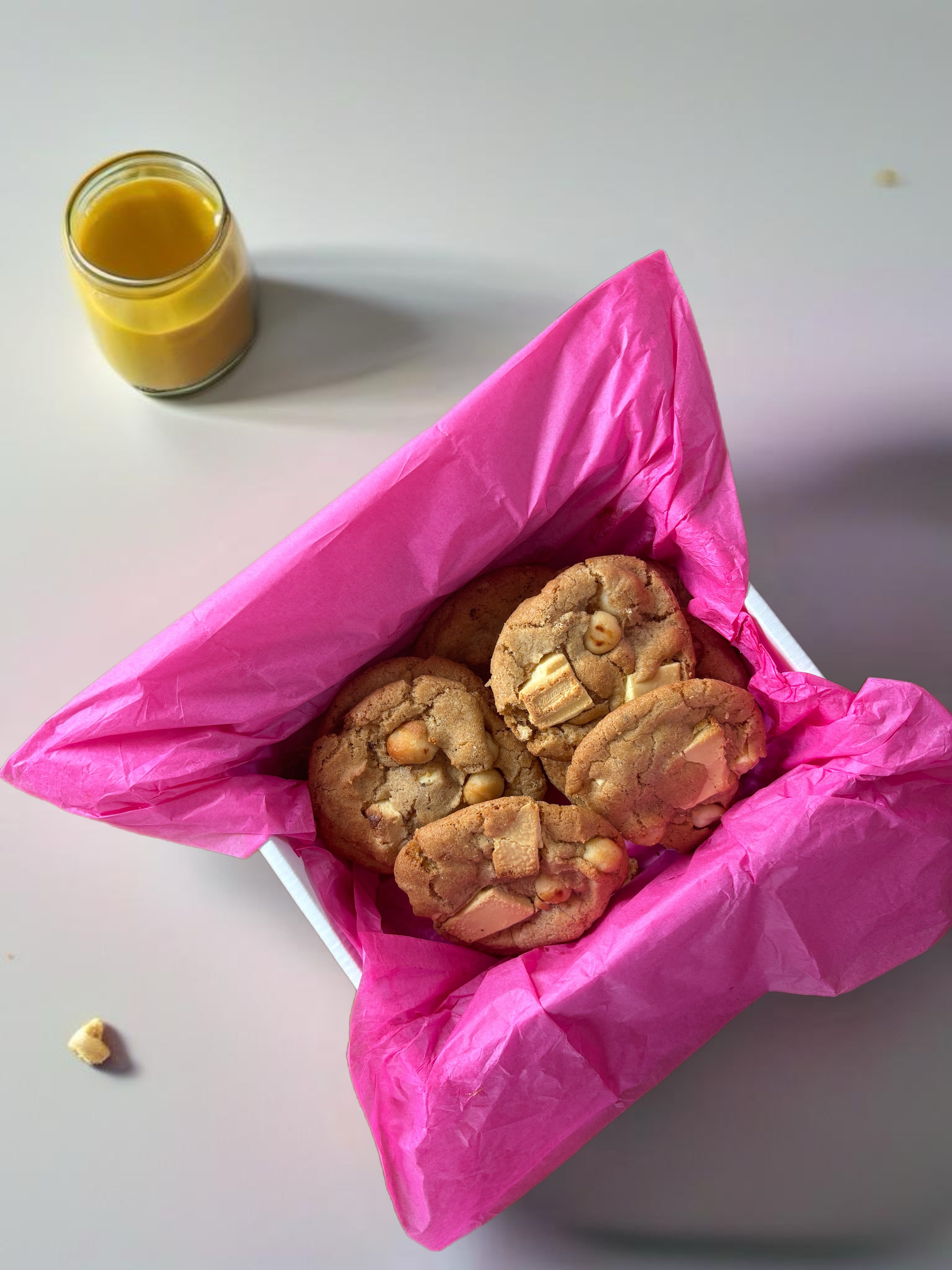 White Choc Macadamia Cookies – Basic Az Bakes