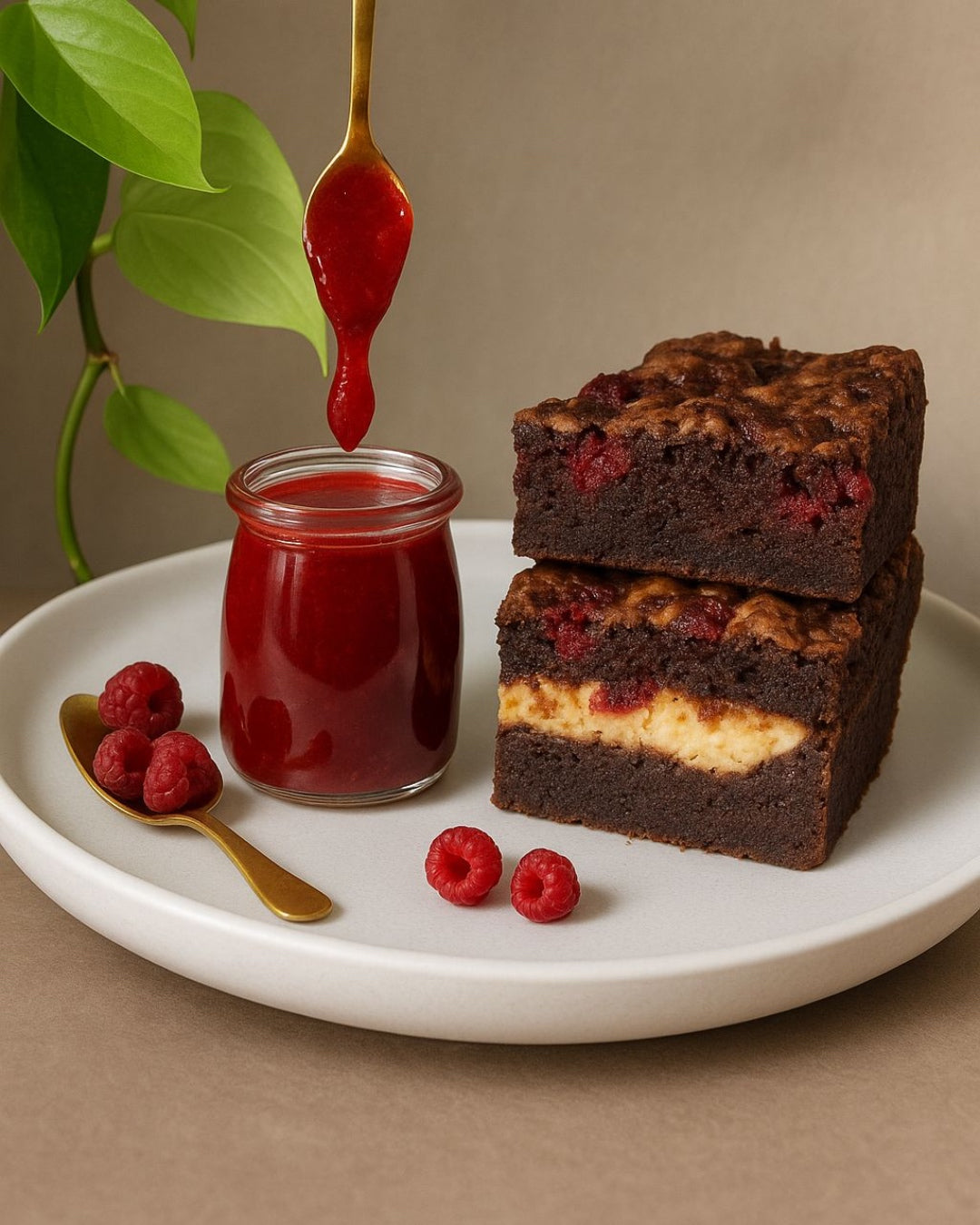 Raspberry Cheesecake Brownie